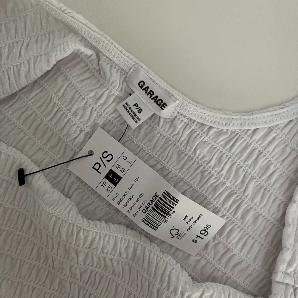 white never worn tank top